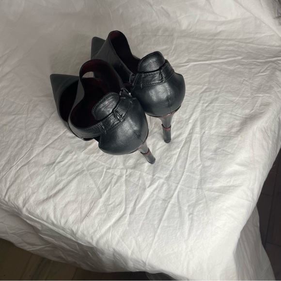 Coach Black and Burgundy Heels - Picture 5 of 8